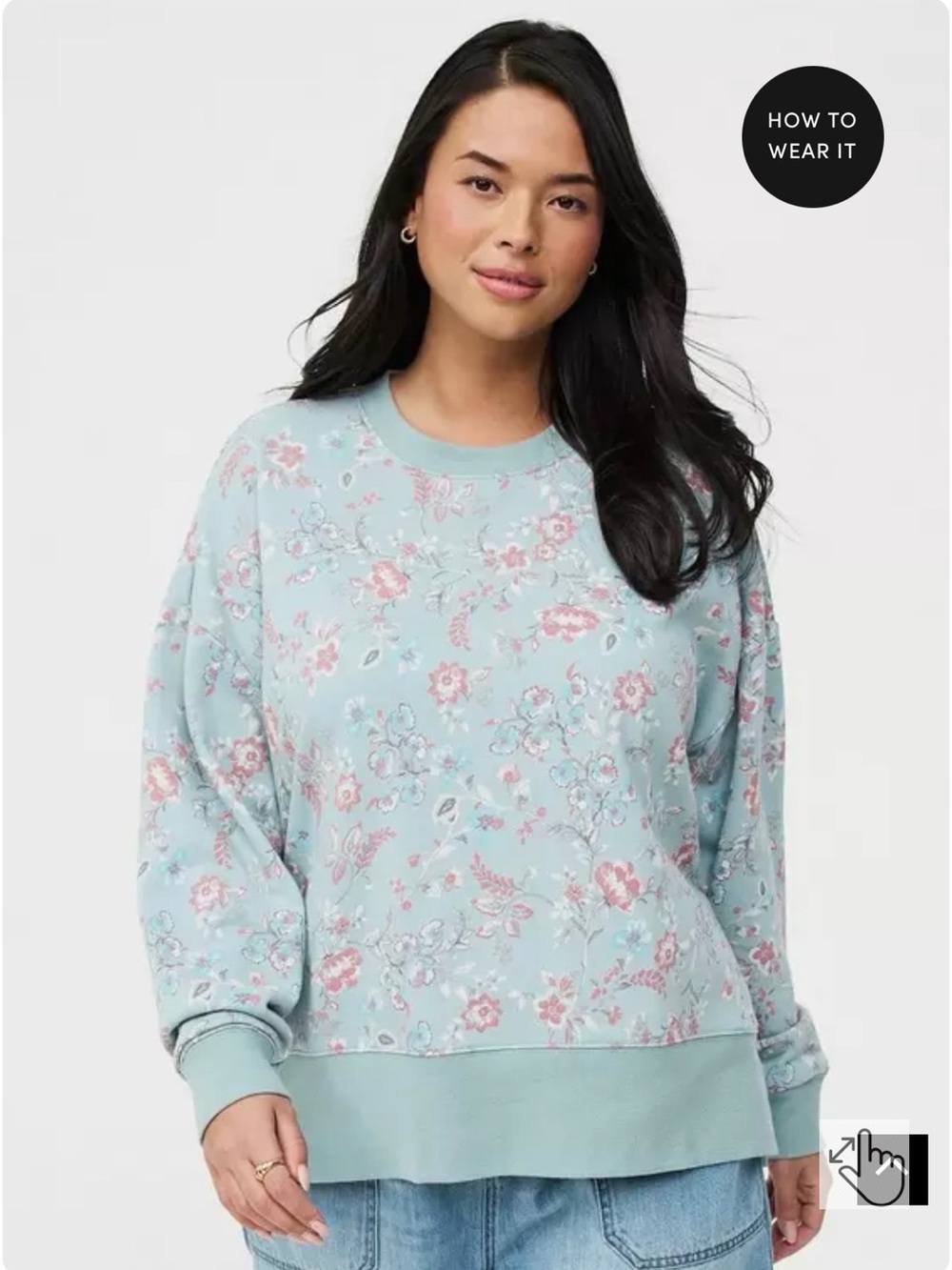 Torrid French Terry Drop Shoulder Sweatshirt